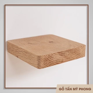 Kệ gỗ tự nhiên, kệ để đồ vuông giấu chân gắn tường kích thước 15x15cm, 20x20cm