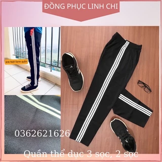 Quần Thể Dục Đồng Phục Học Sinh 2 sọc, 3 sọc vải đẹp