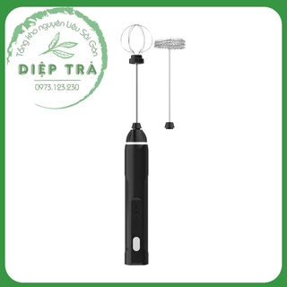 Máy tạo bọt cafe, đánh trứng (2 đầu thay) dòng cao cấp + sạc USB