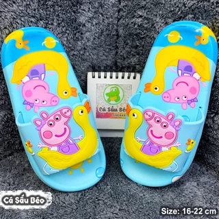 Dép lê và quai ngang Heo Peppa Pig cưỡi vịt cực cute cho bé. Xả hàng cực rẻ