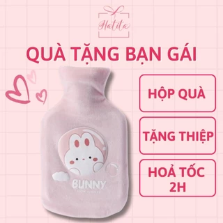 Túi chườm bụng kinh HATITA 1000ml, sưởi ấm hỗ trợ giảm đau hiệu quả cho bạn nữ ngày dâu, Bunny Pin 2