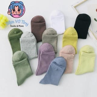 VỚ TRƠN CỔ CAO BASIC MÀU PASTEL