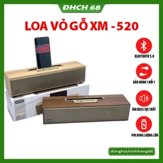 Loa Bluetooth Võ Gỗ XM-520 20W. Loa XM 520 Âm Thanh Cực Đỉnh Thiết Kế Sang Trọng Bass Siêu Trầm Siêu Ấm