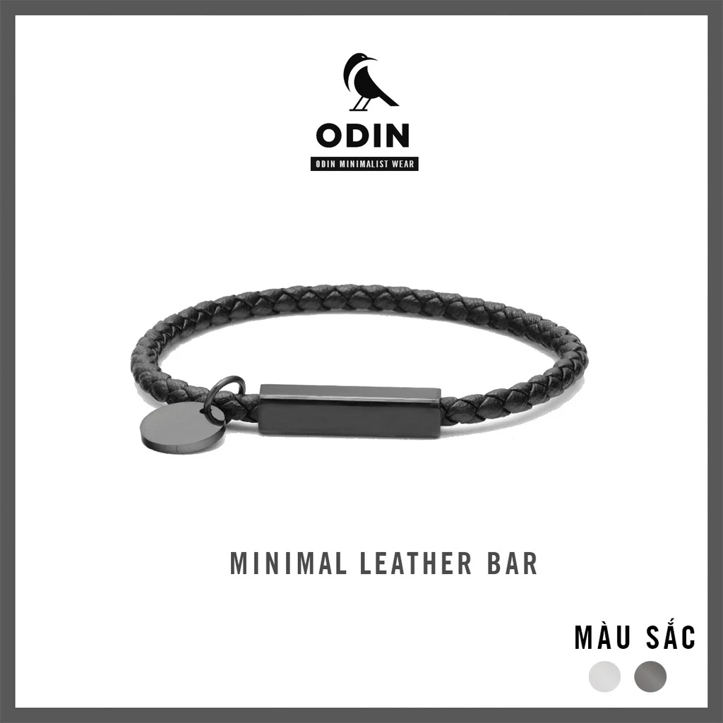 Vòng tay da ODIN - Minimal Leather Bar khóa nam châm - Mua kèm deal sốc - Gif Box ODIN