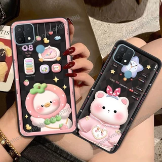 Ốp lưng Oppo A15 / A15s gấu,thỏ trắng , đồng hồ dễ thương cute cực đẹp