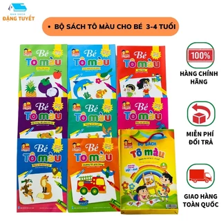 Sách - Bộ Tô Màu 3 - 4 tuổi song ngữ Anh - Việt ( Túi 8 cuốn)