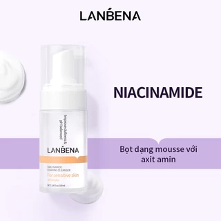 Sữa rửa mặt LANBENA Niacinamide Tạo Bọt Làm Sạch Sâu và trắng Sáng da dưỡng ẩm Làm Sạch 100ml