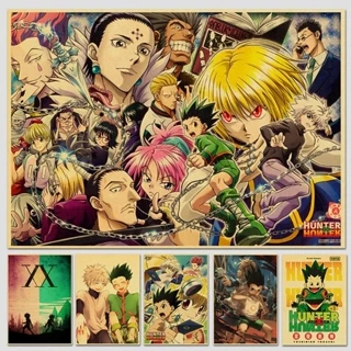 Hunter x Hunter Poster Cổ Điển Nhật Bản Anime Retro Poster In Hình Nghệ thuật treo Tường Nhà Trang Trí Phòng Ms: 349