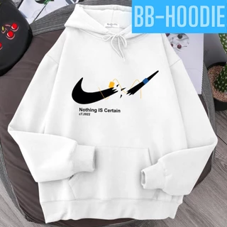 Áo khoác hoodie nỉ unisex in Notthing Is Certain cực đẹp chất vải nỉ dày dặn