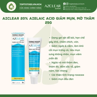 Kem bôi Azclear 20% Azelaic acid giảm mụn, mờ thâm