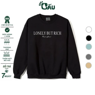 Áo sweater GẤU 194 vải nỉ thu đông co dãn, dày dặn mềm mịn form rộng phong cách Unisex - LONELY BUT RICH