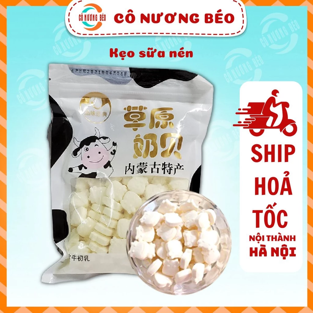 Kẹo Sữa Bò nén gói 200g Đồ ăn vặt cô nương béo