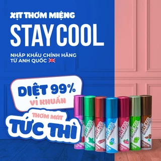 Xịt thơm miệng STAYCOOL vị Bạc hà, vị Dâu, trái cây 20ML