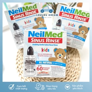 Bình rửa mũi NeilMed Sinus Rinse Kids kèm 60 gói muối cho bé từ 2 tuổi [CHÍNH HÃNG MỸ]