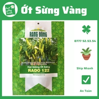 2 túi hạt giống ớt sừng vàng( Ớt Huế) (0,2g)