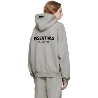 [CHÍNH HÃNG] Áo Hoodie Essential Fear Of God màu Dark Oatmeal Xám Tiêu SS22