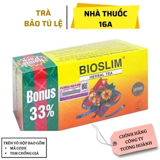 <CHÍNH HÃNG> TRÀ BẢO TÚ LỆ BIOSLIM - HỖ TRỢ DETOX, NHUẬN TRÀNG, GIẢM TÁO BÓN - HỘP 40 GÓI TRÀ TÚI LỌC