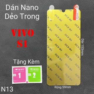 (N13)Miếng Dán Màn Hình Siêu Mỏng Dẻo Nano Cường Lực DCX-9H Vivo S1