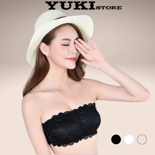 Áo Bra Ren Cúp Ngang Không Dây Có Lót Ngực YUKI STORE 088