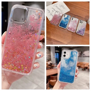 Dành Cho OPPO A57 A77 2022 A96 4G A76 4G A54 A94 4G A53 A33 A32 2020 A15 A15S Ốp Điện Thoại Bling Trái Tim Tình Yêu Di Chuyển Lấp Lánh Vỏ Điện Thoại Quicksand Liquid Soft Cover