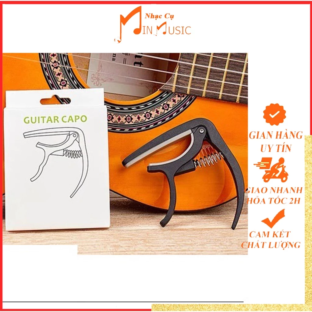 Capo guitar acoustic lò xo có chốt nhổ dây đa chức năng I Hàng Chất Lượng