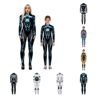 Robot In Áo Giáp Cosplay Gợi Cảm Slim Leotard Co Giãn Halloween Áo liền quần Trang Phục