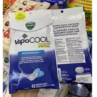 Kẹo ngậm giảm ho,đau họng Vicks Vapocool Max gói 45 viên