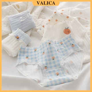 Quần lót nữ cotton cao cấp - Quần lót dễ thương đính nơ co dãn 4 chiều VALICA L135