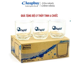 [ Quà tặng] Bộ ly thủy tinh Fuji 6 cốc 250ml