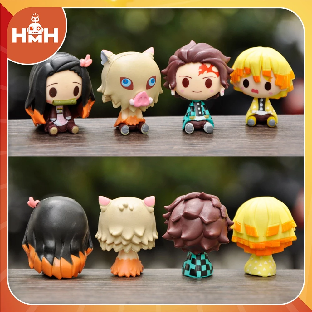 Mô hình chibi Demon Slayer, Figure thanh gươm diệt quỷ Kimetsu No Yaiba - Nhân vật Tanjirou Nezuko Zenitsu Inosuke cute