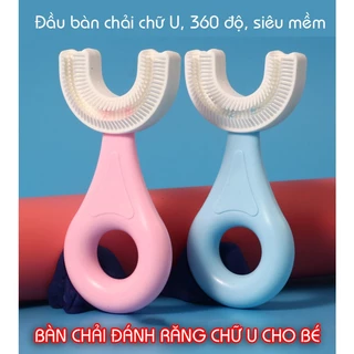 Bàn Chải Đánh Răng Chữ U Cho Bé Silicon Siêu Mềm Cho Trẻ Từ 3 - 12 Tuổi