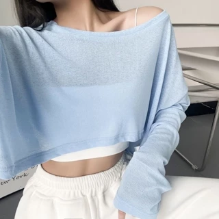 Áo thun nữ croptop tay dài thể thao thời trang, trẻ trung, năng động