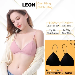 Áo Ngực Cotton Thun Gân Co Dãn Không Gọng Cài Sau LEON 812