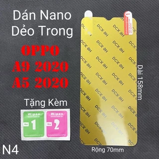 (N4)Miếng Dán Màn Hình Siêu Mỏng Dẻo Nano Cường Lực DCX-9H Oppo A5 2020/A9 2020