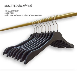 Móc treo quần áo nữ (M1) nhựa dẹt tiết kiệm diện tích dùng treo đồ shop thời trang gia đình