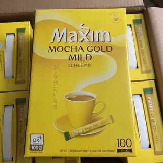 CÀ PHÊ HÒA TAN MAXIM MOCHA GOLD MILD HÀN QUỐC HỘP 100 GÓI