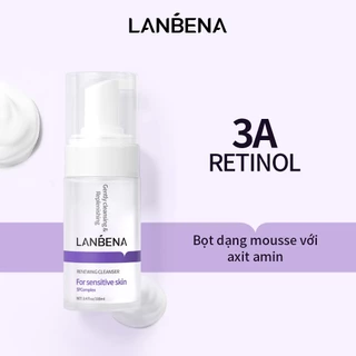 Sữa rửa mặt LANBENA Retinol tạo bọt chứa Amino Acid chống nếp nhăn và ngừa lão hóa Làm Sạch 100ml