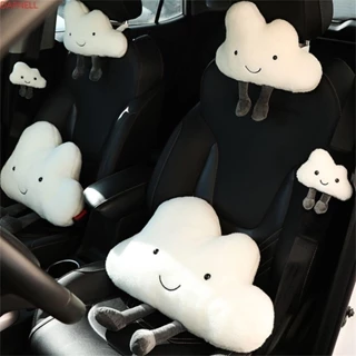 DARNELL Car Neck Pillow Car Styling Plush Pillow Cartoon Cloud Seat Belt Cover Auto Neck Rest Lumbar Support Car Seat Supports