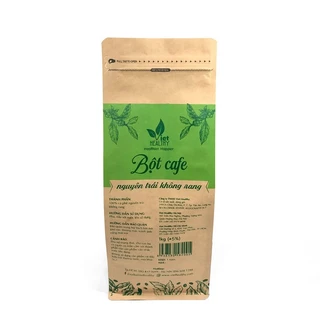 Bột cà phê enema (nguyên trái không rang) Viet Healthy 1kg, dùng cho coffee enema thải độc đại tràng. cà phê nguyên trái