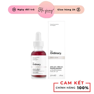 Tẩy tế bào chết hóa học The Ordinary AHA 30% + BHA 2% Peeling Solution giúp tẩy tế bào chết giảm thâm mụn, không đều màu