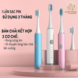 Bàn chải điện IPX-7 Pro, bàn chải đánh răng điện IPX-7 Pro bản 1S lông bàn chải mềm rung mạnh thân chống nước