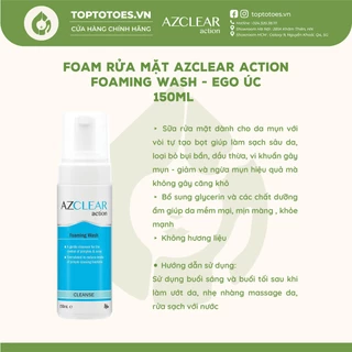 Sữa rửa mặt Azclear Action Foaming Wash 150ml làm sạch sâu cho da mụn, nhạy cảm