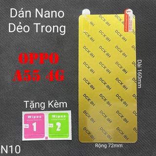 (N10)Miếng Dán Màn Hình Siêu Mỏng Dẻo Nano Cường Lực DCX-9H Oppo A55 4G