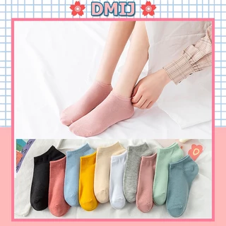 [Vớ nữ cổ thấp] Tất unisex cổ thấp màu trơn nhiều mẫu đáng yêu