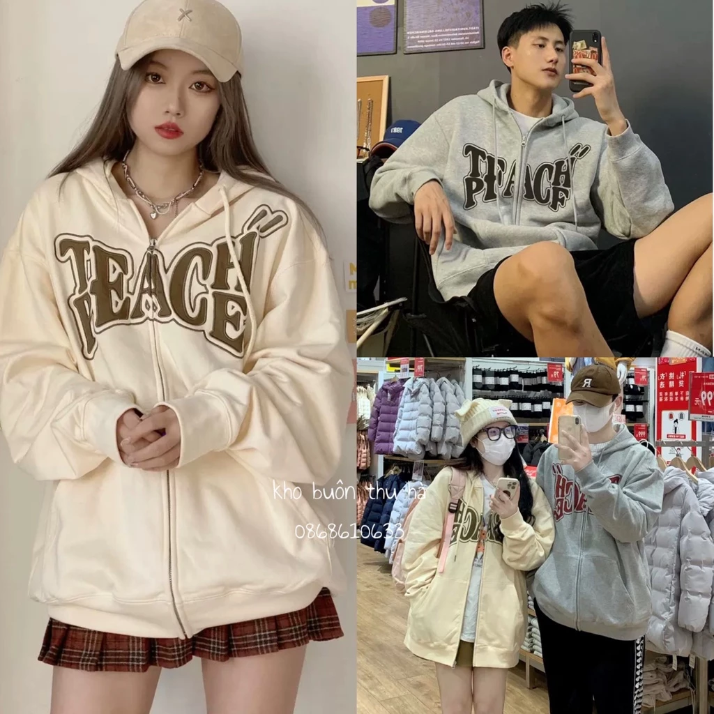Áo khoác Nỉ Hoodie Zip EA .Chữ thêu,hàng đẹp  đủ màu, Form Rộng Unisex , Áo khoác Sweater Chất Nỉ tàu Dày dặn