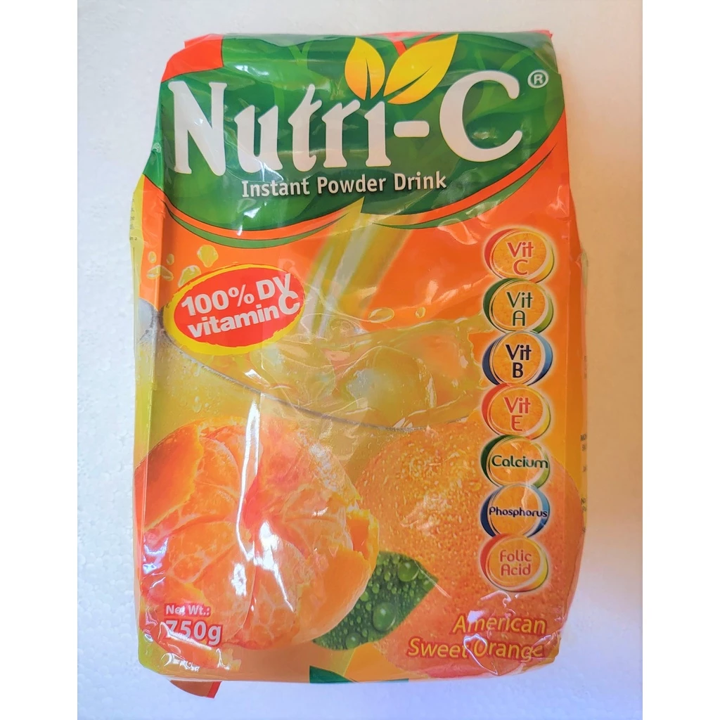 [Túi 750g] BỘT NUTRI C HƯƠNG CAM [Indonesia] NUTRI-C American Sweet Orange Instant Powder Drink