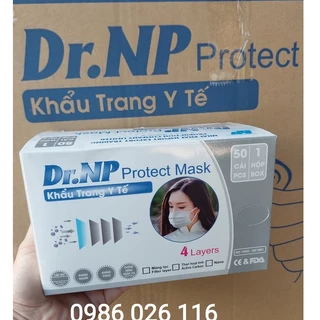kHẨU TRANG Y TẾ Dr.NP Protect Mask - 4 lớp kháng khuẩn, chống bụi, bảo vệ sức khỏe. ( hộp 50 cái )
