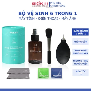 Bộ Vệ Sinh 6 Món Hukey, Combo Dung Dịch Nano Lau Chùi, Vệ Sinh Màn Hình, Điện Thoại, Máy ảnh, Màn hình, Laptop