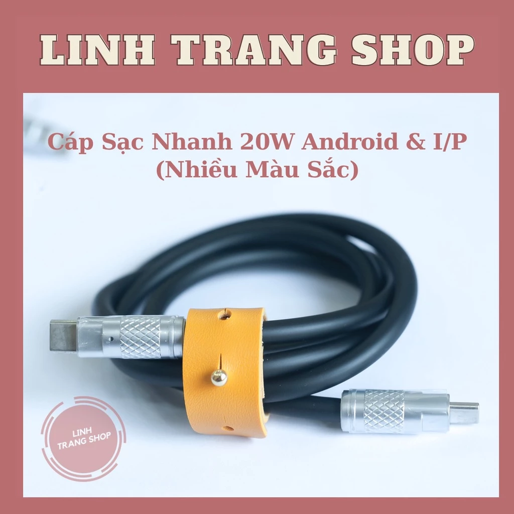 Cáp Sạc Nhanh PD20W Dẻo Nhiều Màu Sắc ( Bảo Hành 12 Tháng)