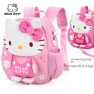 Ba lô học sinh mẫu giáo HelloKitty 3 tuổi Ba lô trẻ em nhẹ và túi bé gái chống thất lạc dễ thương